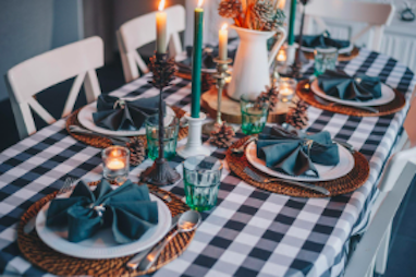 Holiday dinner table from unsplash
